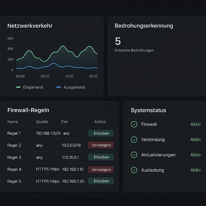 Bild eines Firewall-Dashboards